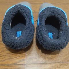 クロックスcrocsボア付マンモス？18.5センチグレー×ブルーの画像