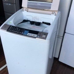 福岡市内配送設置無料　日立 HITACHI BW-D8TV  [ビートウォッシュ たて型洗濯乾燥機（8.0kg） 自動お掃除搭載 プラチナホワイト]の画像