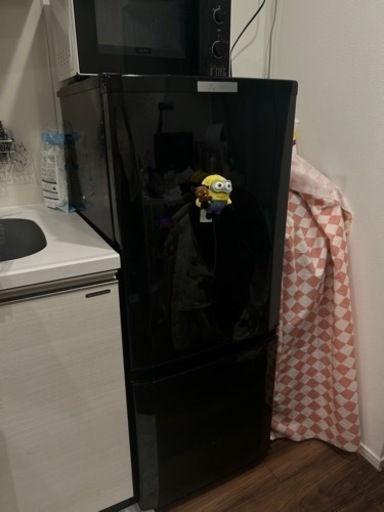 三菱 147L冷蔵庫 ➕電子レンジ ➕（free湯沸かしポット、収納ラック）