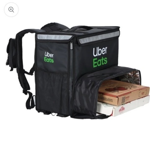 ほぼ未使用✨Uber eatsロゴ入り配達バッグ（ブラック）