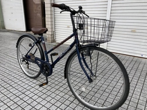 【26インチ自転車】6段変速付　リヤタイヤ、チェーン、鍵新品❗️スペアキーあり　若林自転車　膳所店　SALE中❗️