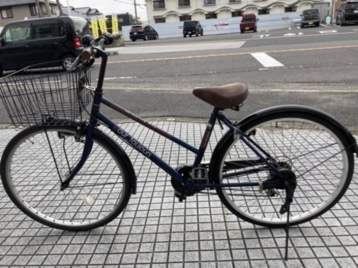 【26インチ自転車】6段変速付　リヤタイヤ、チェーン、鍵新品❗️スペアキーあり　若林自転車　膳所店　SALE中❗️