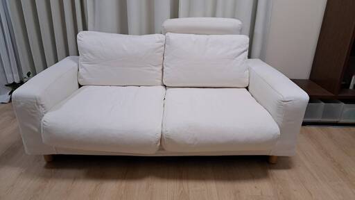 無印ソファー麻帆布カバー　2.5シーター　ダウンフェザー