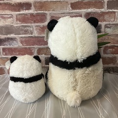 パンダ親子のぬいぐるみ　可愛がってくださいませo(^▽^)oの画像