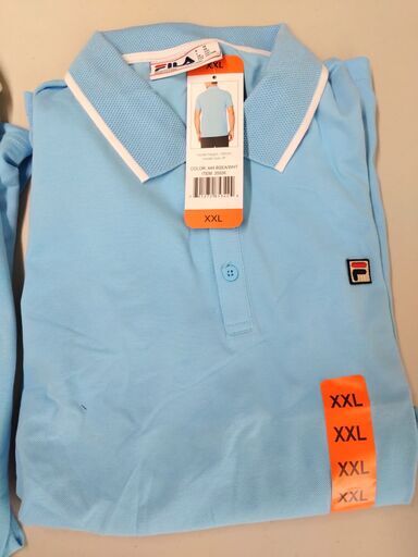 大量仕入れ②【新品・未使用・皴あり】FILA  ブルーポロシャツ 物販 せどり  新生活 学校 社会人 学生 衣類 春夏