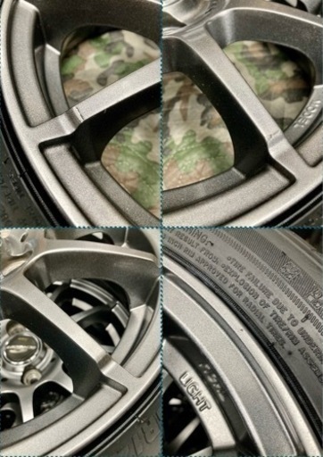 「商談中」㉙165/55R14新品タイヤ4本と中古美品ホイールとナット付き