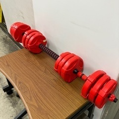 取引場所 南観音 O2403-850 レッドバーベルも可能 ダンベルセット ウエイト1.25×4 1.5×4 2.0×4 バラ売不可の画像