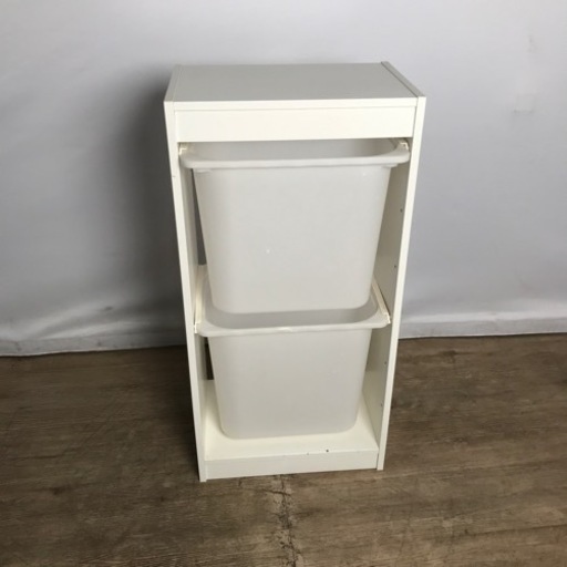 30 IKEA イケア TROFAST トロファスト　白　引き出し2段　（386041）