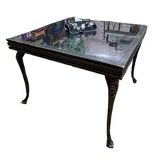 売れました　アンティーク調猫脚テーブル100×100センチ
