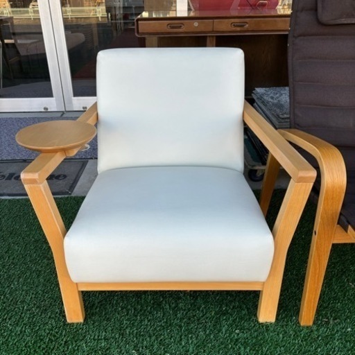 カリモク karimoku シングルソファ シングルソファー ソファ ソファー ラウンジチェア チェア ミニテーブル付き シンプル ナチュラル カリモク karimoku シングルソファ シングルソファー ソファ ソファー