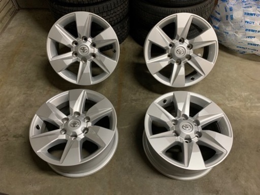 150プラド後期純正ホイール 新車外し ハイエース流用