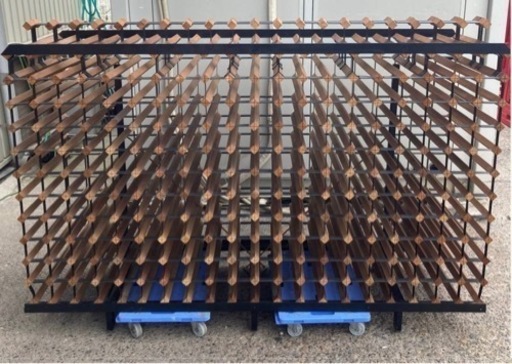 【直接引取希望】木製 ワインボトルラック Bordex 195×61×135㎝