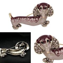 M.ダックスピンブローチ①（新品）