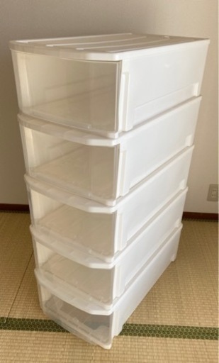 収納ケース　衣装ケース　５個セット　白