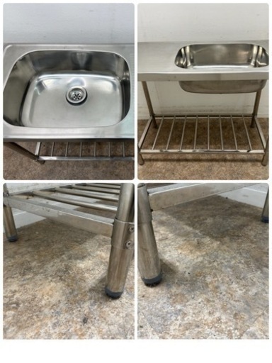 業務用　ステンレス　１槽シンク流し台　厨房　飲食店　W１０００ｘＤ５００ｘＨ８００ｍｍ