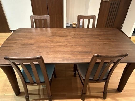 【美品】保証書付！カリモク家具　ダイニング五点セット