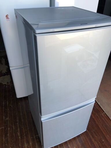 シャープ SHARP SJ-D14B-S [冷蔵庫(137L・つけかえどっちもドア) 2ドア シルバ