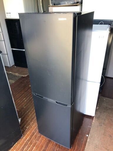 北九州市内配送無料店2020年式　アイリスオーヤマ 冷蔵庫 162L 家庭用 幅47.4cm 冷凍室62L 右開き ブラック IRSE-16A-B スリム 省エネ 節電 大容量 静音設計 東京ゼロエミポイント