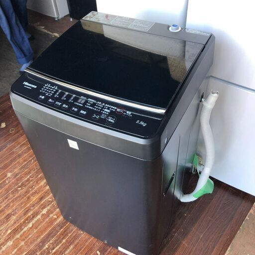 ハイセンス 5．5kg全自動洗濯機 keyword マットブラック HW-G55E5KK