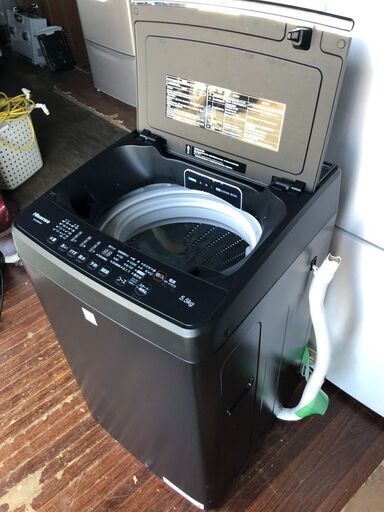北九州市内配送無料店ハイセンス 5．5kg全自動洗濯機 keyword マットブラック HW-G55E5KK