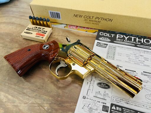 コクサイ NEW COLT PYTHON .357 MAGNUM 24K 4インチ モデルガン