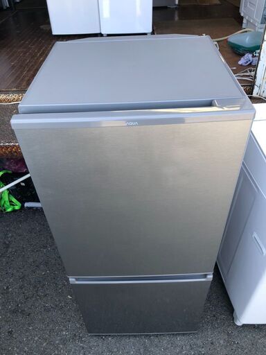 北九州市内配送無料店2020年式　AQUA 168L 2ドアノンフロン冷蔵庫 オリジナル シルバー AQR-17E8 S