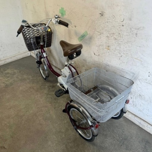227★岐阜発　△Panasonic△Karoyaka Life EB/パナソニック/電動アシスト三輪自転車/3段変速/走行確認/防犯有り/現状品　R5.12/14★