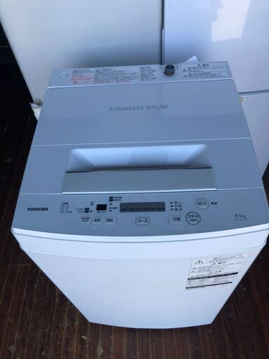 北九州市内配送可能店東芝 全自動洗濯機 4.5kg ピュアホワイト AW-45M5 W