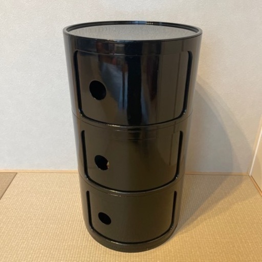 取引終了　美品　3段　丸型　収納