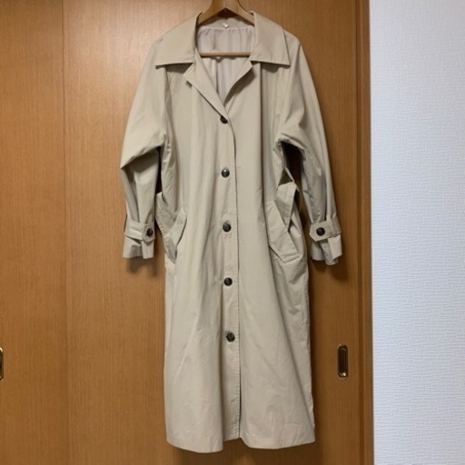 スプリングコート ロングコート ベージュ Ｌ相当 レディース keren 韓国製