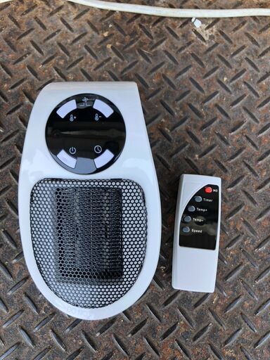 ポータブル電気小型ヒーターアップグレードスマートウォールスペースヒーター500W/800W電気ヒーター、調節可能なサーモスタットとタイマー、過熱保護、LEDディスプレイ、オフィス寮安全ヒーター付き (ホワイト-500W)