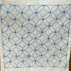 刺し子ふきん 円柄