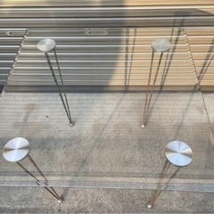無料　！　ガラストップテーブル　カフェテーブル　