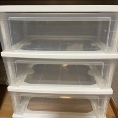 お譲り先決まりました。3/31午前中まで　収納家具 チェスト3段　衣類収納の画像