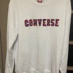 ④美品　CONVERSE  Ｌサイズ白　トレーナー