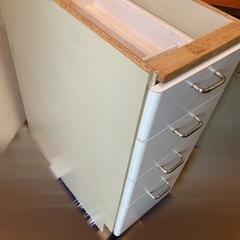 DIY リフォーム マットホワイト 大阪ガス システムキッチン キャビネット 引き出し 梨地の画像