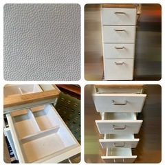 DIY リフォーム マットホワイト 大阪ガス システムキッチン キャビネット 引き出し 梨地の画像