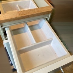 DIY リフォーム マットホワイト 大阪ガス システムキッチン キャビネット 引き出し 梨地の画像