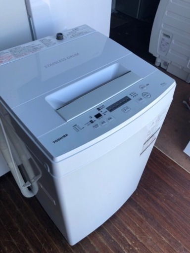 北九州市内配送可能　保証付き　東芝 全自動洗濯機 4.5kg ピュアホワイト AW-45M5 W