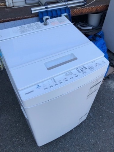 北九州市内配送無料　保証付き　2019年　東芝 TOSHIBA AW-7D7(W) [全自動洗濯機 (7.0kg) ZABOON（ザブーン） グランホワイト]