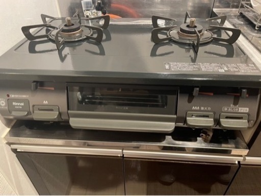 リンナイ ガステーブル 幅約60cm 片面焼グリル 右強火力 プロパン用 KG67BKR/LP