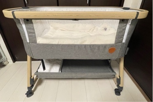 ミニベビーベッド 折りたたみ　敷きパッド、布団付き