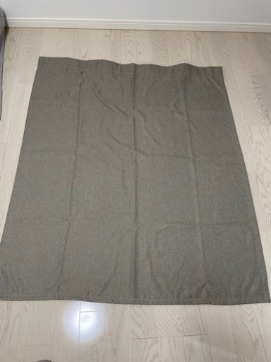 無印良品 ポリエステルドビー織ノンプリーツカーテン（防炎・遮光性）/ダークブラウン 幅100×丈135cm用