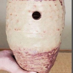 信楽焼　壁掛け花器　メダカ鉢の画像
