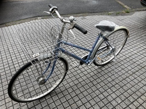【27インチ自転車】ブリヂストン製　内装3段変速　LEDオートライト付　リヤタイヤ、サドル、前カゴ新品❗️若林自転車　浜大津店　SAL