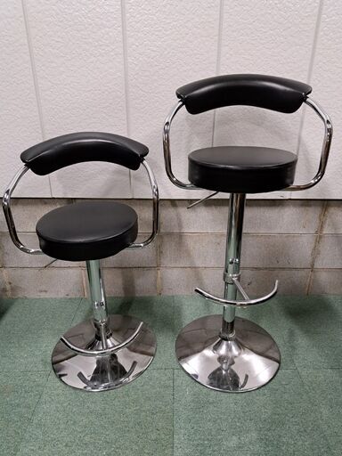 NITORI ニトリ バーチェア 2脚セット カウンターチェア 丸椅子 回転 昇降 直径52cm×高さ89cm～111cm（座高63cm～85cm）