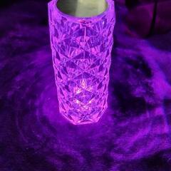 【受渡し者決まりました】クリスタルランプ 7色+レインボーLED バッテリー内蔵の画像