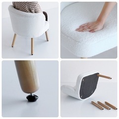 新品同様　ビーカンパニー　ボア ラウンジチェア　家具 ソファ オットマンの画像