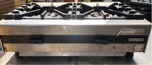 業務用　オザキ LPガス 卓上 2口 コンロ OZ80-55K