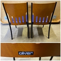 中古品 椅子 チェア oliver 2脚 1個550円 の画像